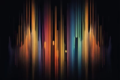 Abstract Colorful Wave Patterns - Rich Palette & Elongated Shapes