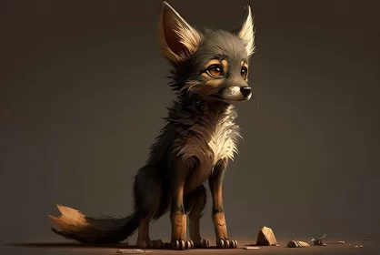 Charming Fox Character Design Painting