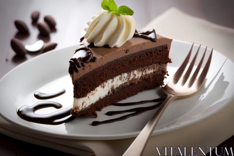 Layered Chocolate Cake: A Culinary Visual Feast AI Image