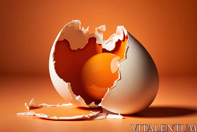 Abstract Photorealistic Egg Composition AI Image