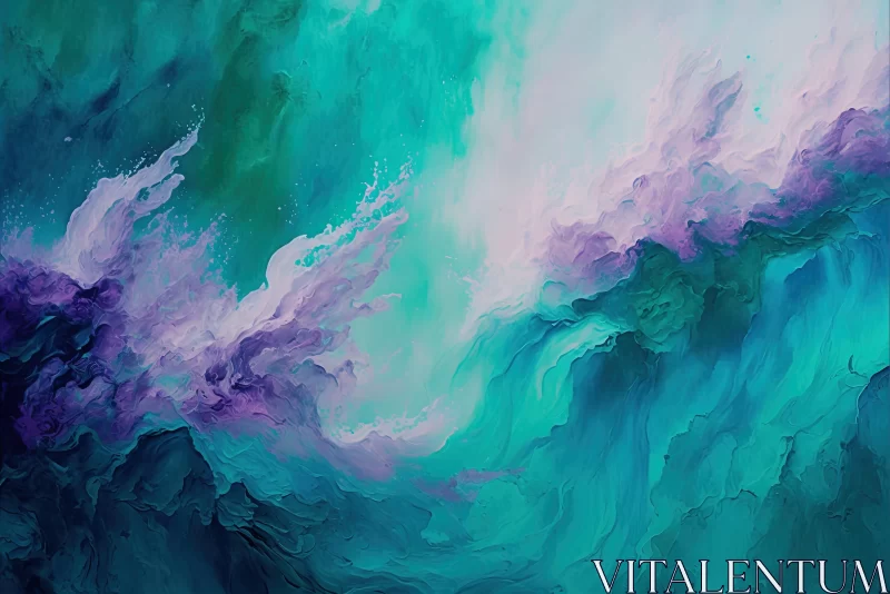 Sea Painting in Colorful Turbulence Style: Faith-Inspired Art AI Image