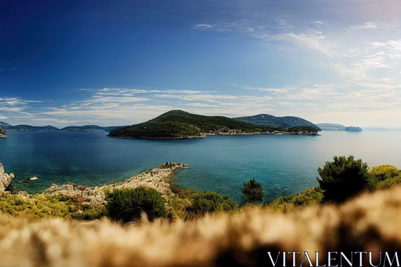 Sunny Impressionism Seascape: A Byzantine-Inspired Panorama AI Image