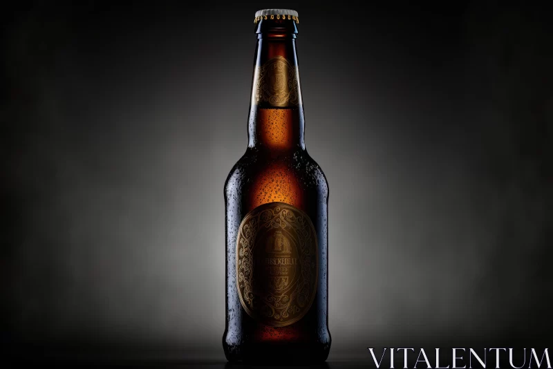 Neo-Classical Symmetry in Beer Bottle Artwork AI Image