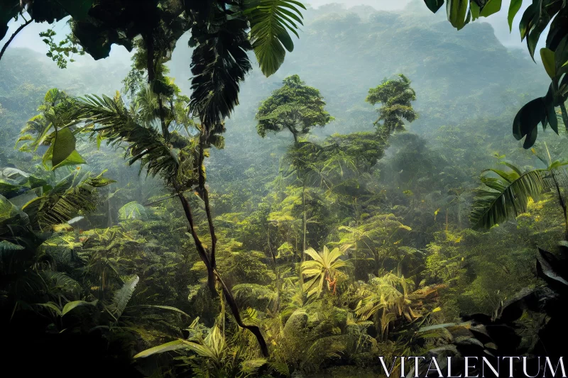 Lush Green Jungle Landscape - A National Geographic Style Photo AI Image