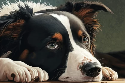 Ultra HD Realistic Dog Portrait Art Print