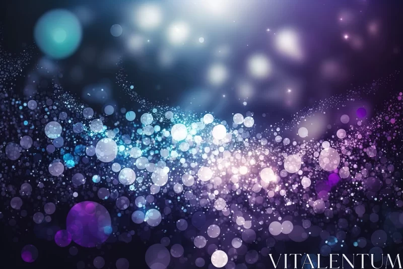 Dreamlike Blue and Purple Sparkles - Whimsical Light Display AI Image