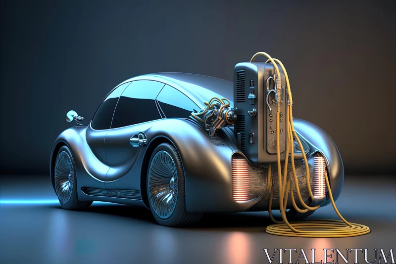 AI ART Futuristic Car in Photorealism and Precisionism