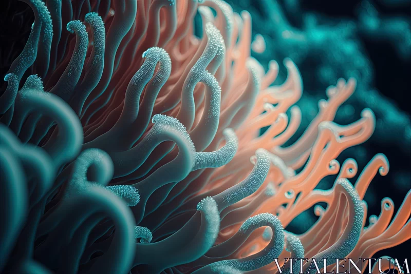 Detailed Close-Up View of Coral - Art Nouveau Influence AI Image