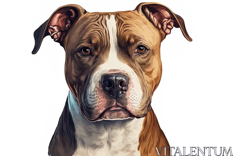 Realistic Colorful Dog Portrait Illustration AI Image