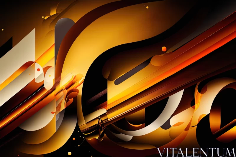 Abstract Golden and Black Art Design