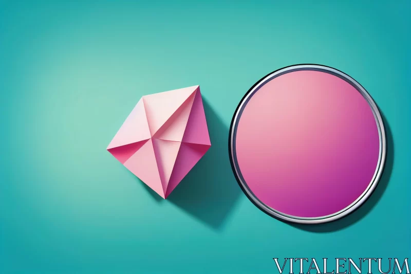 Paper Origami and Color Field Art in Playful Illustrative Style