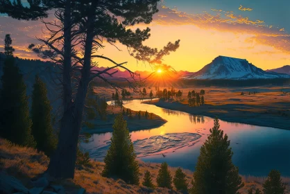 Serene Pastoral Scene: Photorealist and Precisionist Art