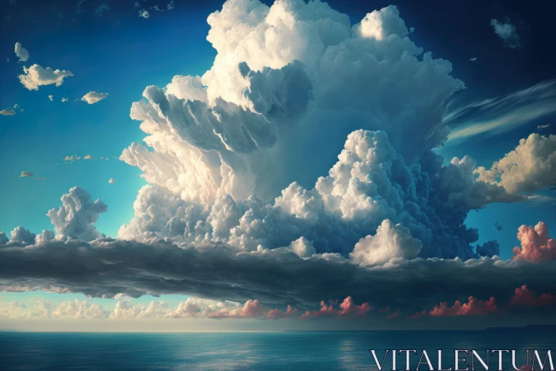 Sublime Cloud Formation Over Ocean - Fantasy Art AI Image