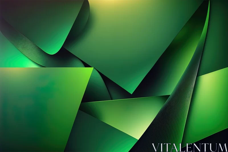 Abstract Green and Black Background with Textured Shading AI Image