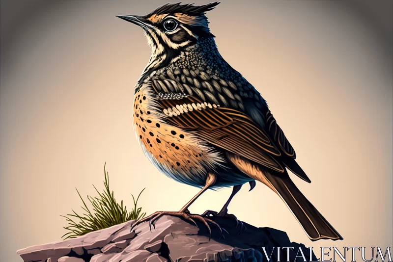 AI ART Realistic Bird Illustration in Prairiecore Style