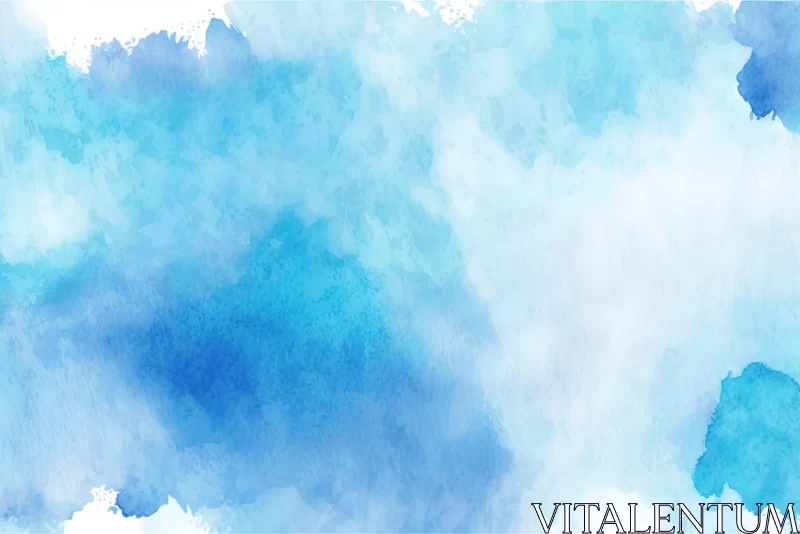Serene Sky-Blue Watercolor Texture - Free Brushwork Style AI Image