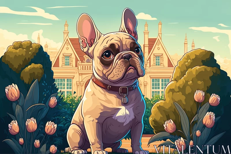 Cartoon Dog in Diverse Landscapes - Colorful Art AI Image