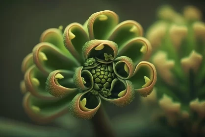 Intricate Green Plant - A Close-up Wildlife Photography