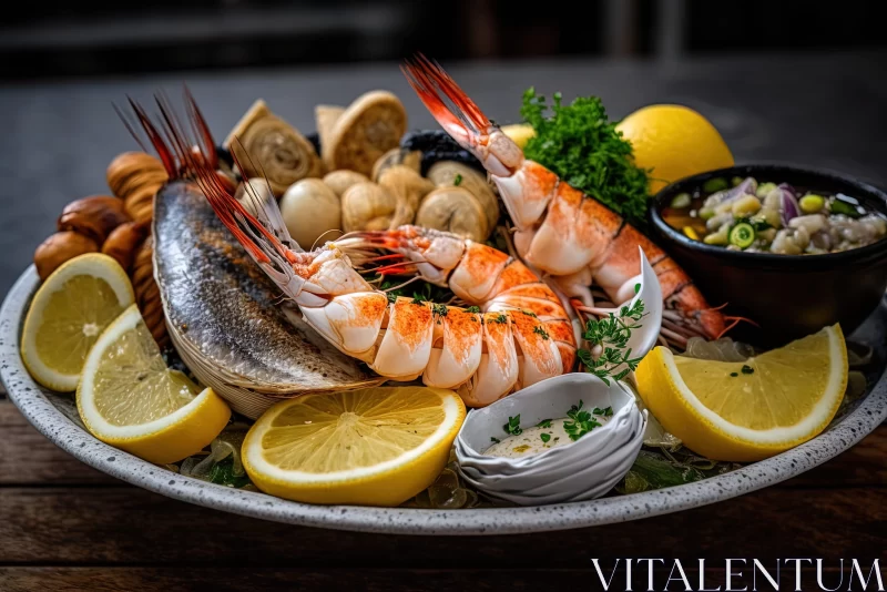 Luxurious Traditional Seafood Platter - A Feast for the Senses AI Image