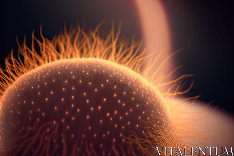Illuminated Virus: A Microscopic Journey into Science and Art AI Image