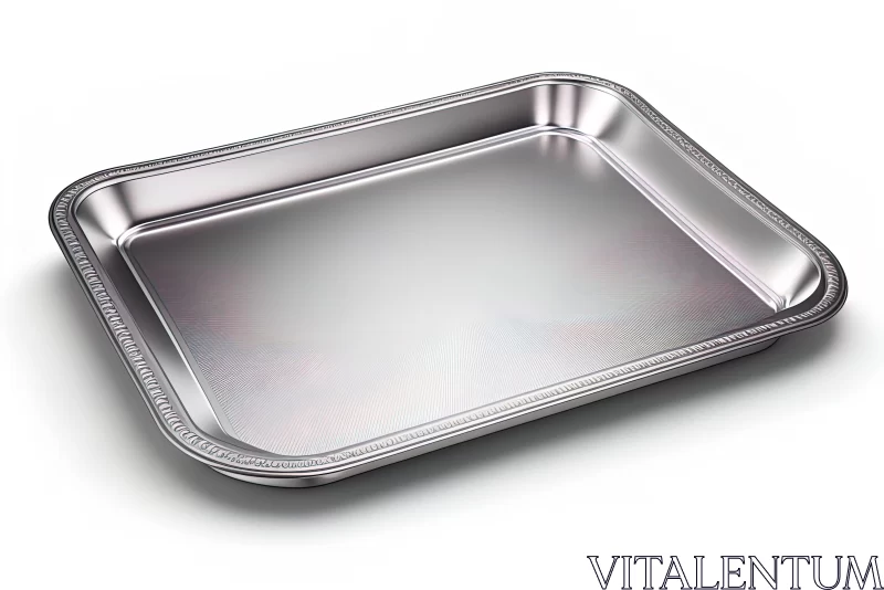Elegant and Detailed Metal Tray - Timeless Artistry AI Image