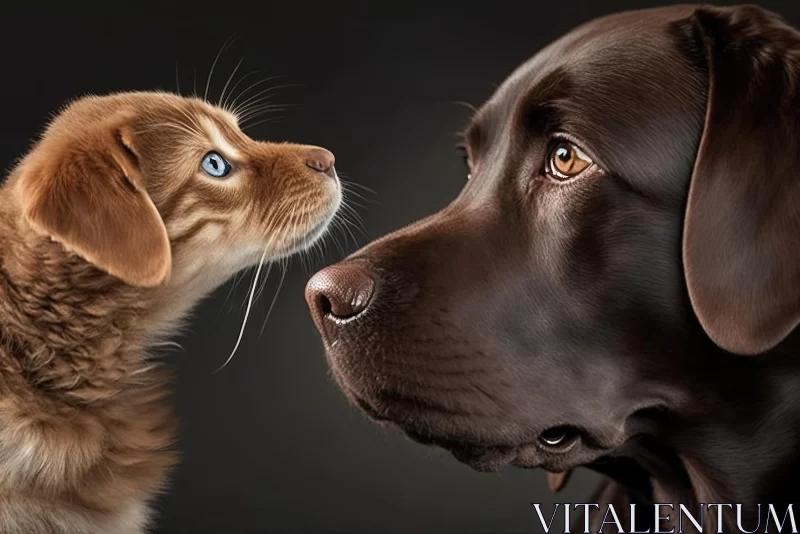 Captivating Dog and Cat Artwork | Photorealistic Eye | Contest Winner AI Image