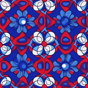Colorful Floral Tiles Pattern Inspired by Portuguese Azulejos