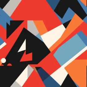 Bold Geometric Abstraction for Website Background