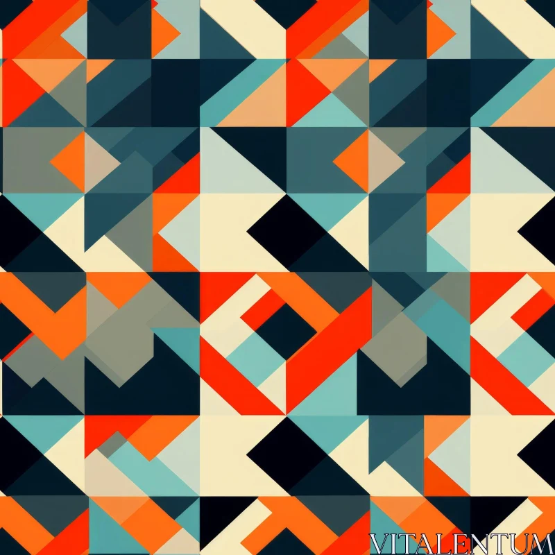 AI ART Colorful Geometric Pattern - Seamless Design