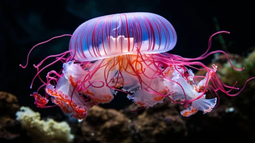 Transparent Jellyfish in Aquarium