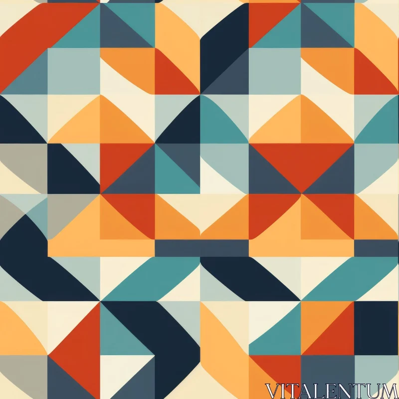 Colorful Geometric Pattern Design AI Image