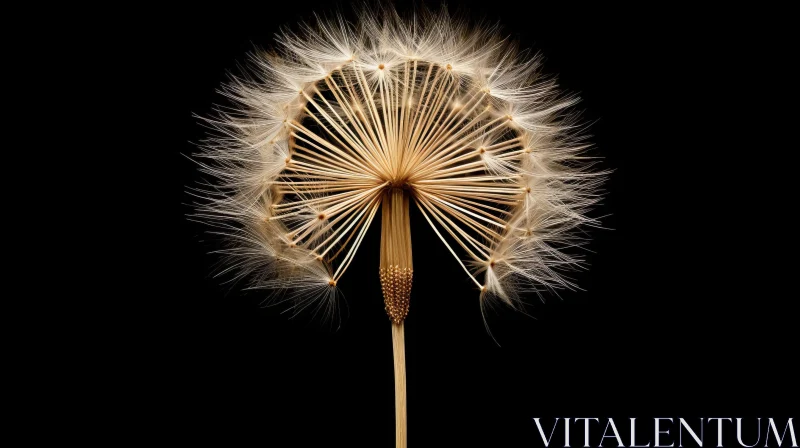 AI ART Dandelion Seed Head Close-up - Nature Photography