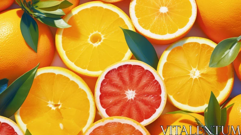 AI ART Exquisite Citrus Fruit Close-Up