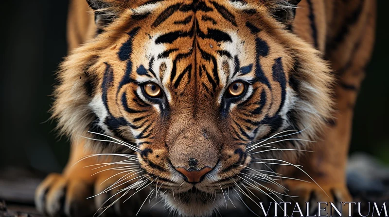 Majestic Tiger Close-Up Portrait AI Image