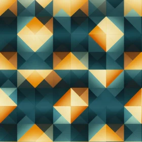 Subtle Teal Orange Yellow Geometric Pattern