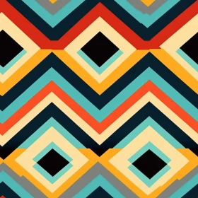 Colorful Retro Geometric Pattern for Backgrounds