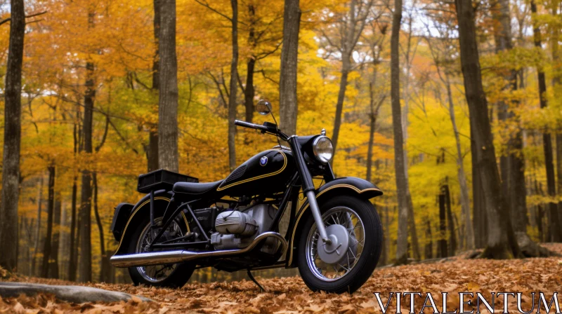 Enchanting Forest Motorcycle: A Captivating Blend of Nature and Elegance AI Image