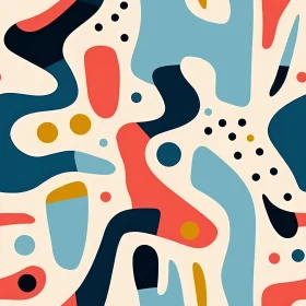 Abstract Seamless Pattern with Organic Shapes