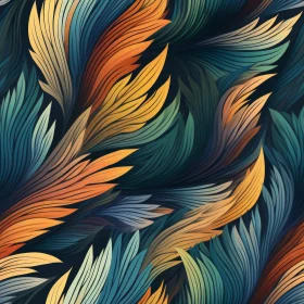 Colorful Feathers Seamless Pattern for Fabric and Wallpaper
