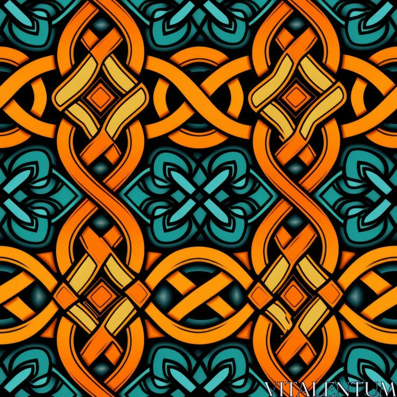 Intricate Celtic Knot Seamless Pattern AI Image