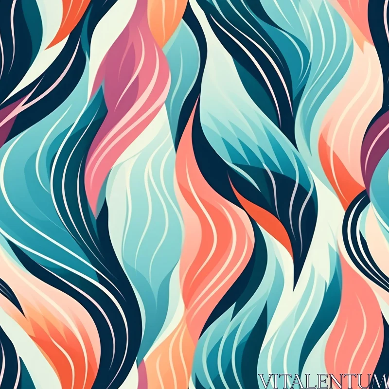 Colorful Abstract Brushstrokes Pattern for Backgrounds and Fabrics AI Image