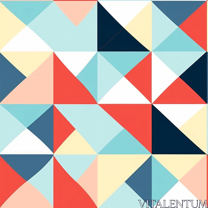 Colorful Geometric Triangle Pattern for Web and Print AI Image