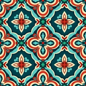 Moroccan Tiles Seamless Pattern - Geometric Design for Backgrounds