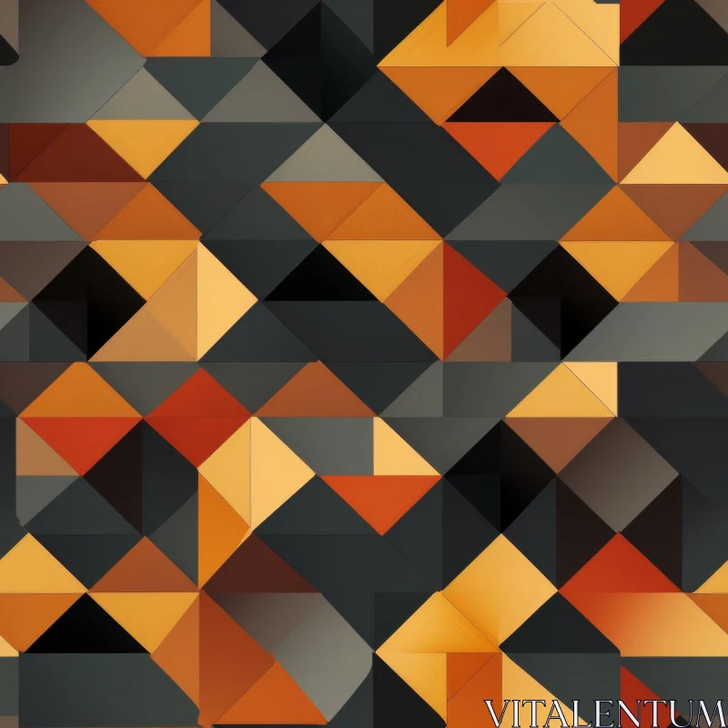 Warm Geometric Triangle Pattern AI Image
