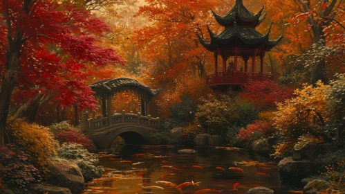 Chinese Garden in Autumn: A Captivating Landscape of Tranquility