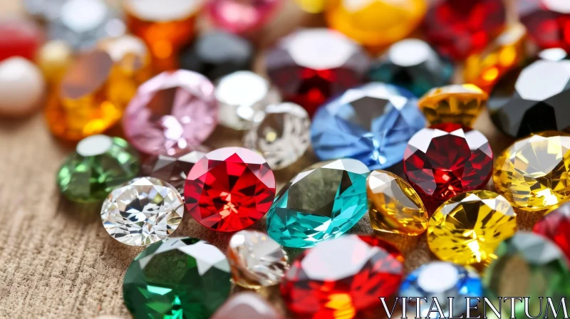 Colorful Gemstones Collection - Close-up Shot AI Image