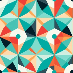 Colorful Geometric Hexagon Triangle Pattern