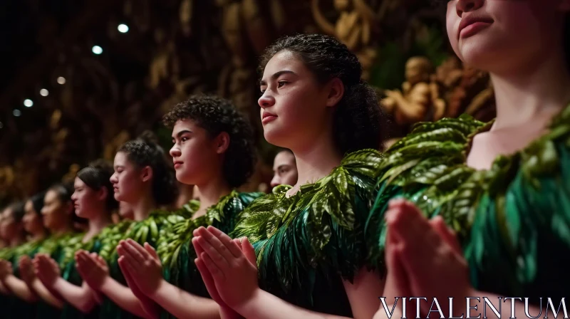 Enchanting Maori Cultural Dance Performance AI Image