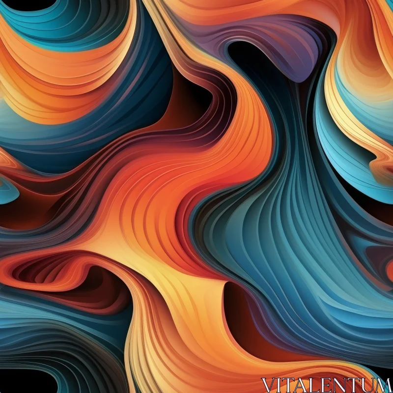 Energetic Abstract Painting with Bold Colors AI Image
