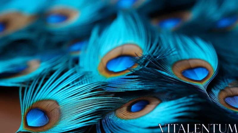 Intricate Peacock Feather Close-Up AI Image